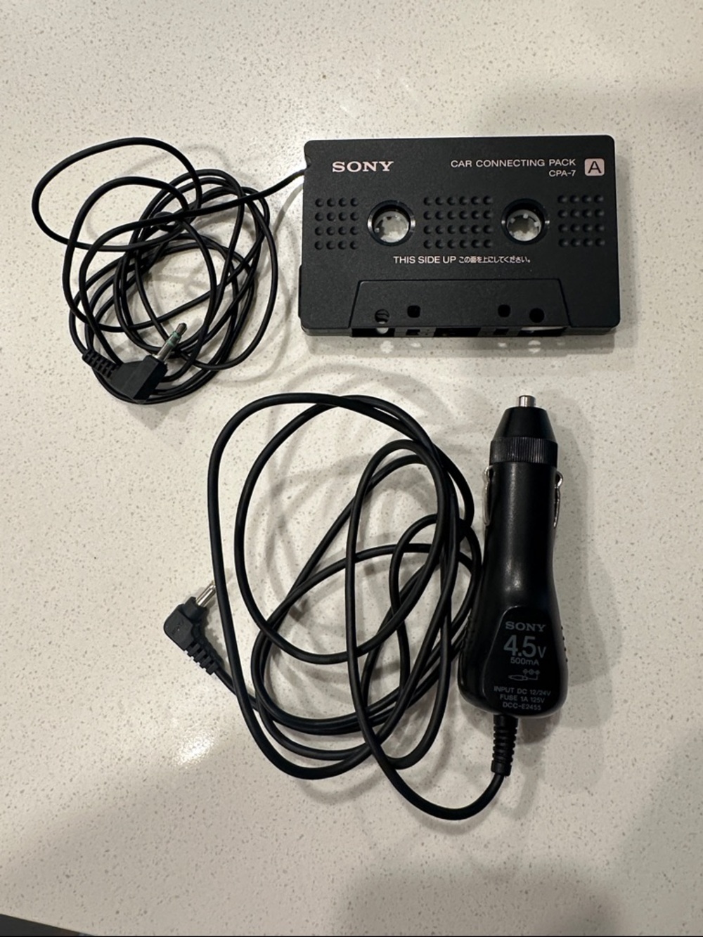 Sony Black Car Cassette Connecting Pack CPA-7 with Power Adapter